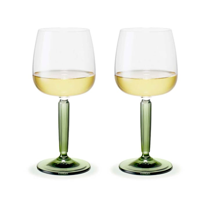 Hammershøi wittewijnglas 35 cl 2-pack, Doorzichtig-groen Kähler