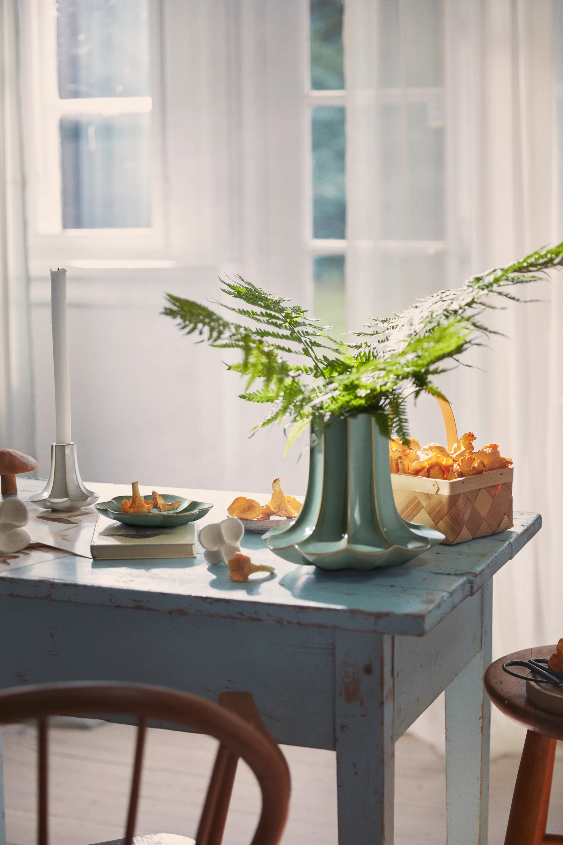 Kantarell kandelaar, Zand, 10 cm Kähler