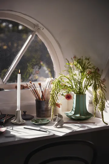 Kantarell kandelaar - Zand, 10 cm - Kähler