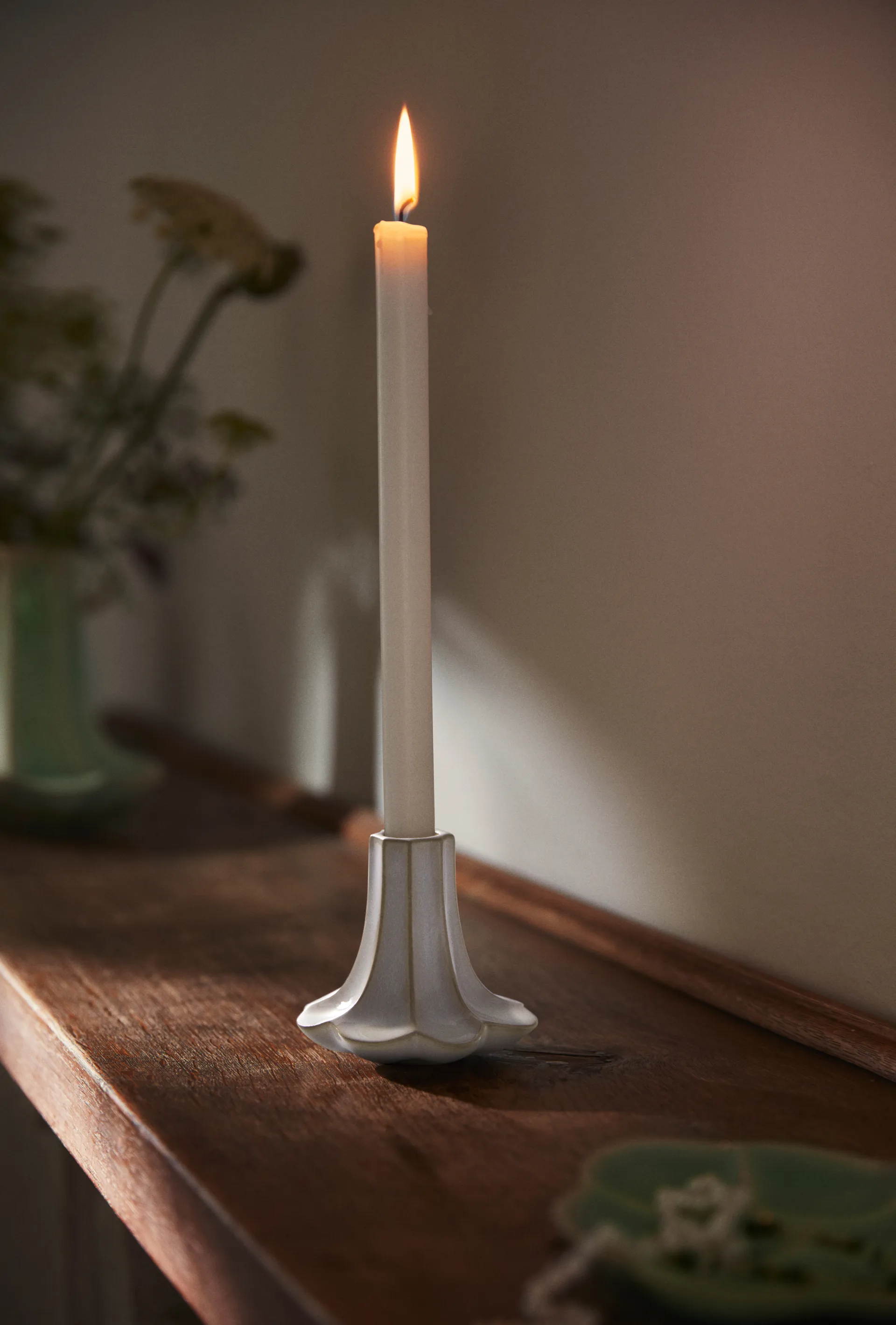 Kantarell kandelaar, Zand, 10 cm Kähler