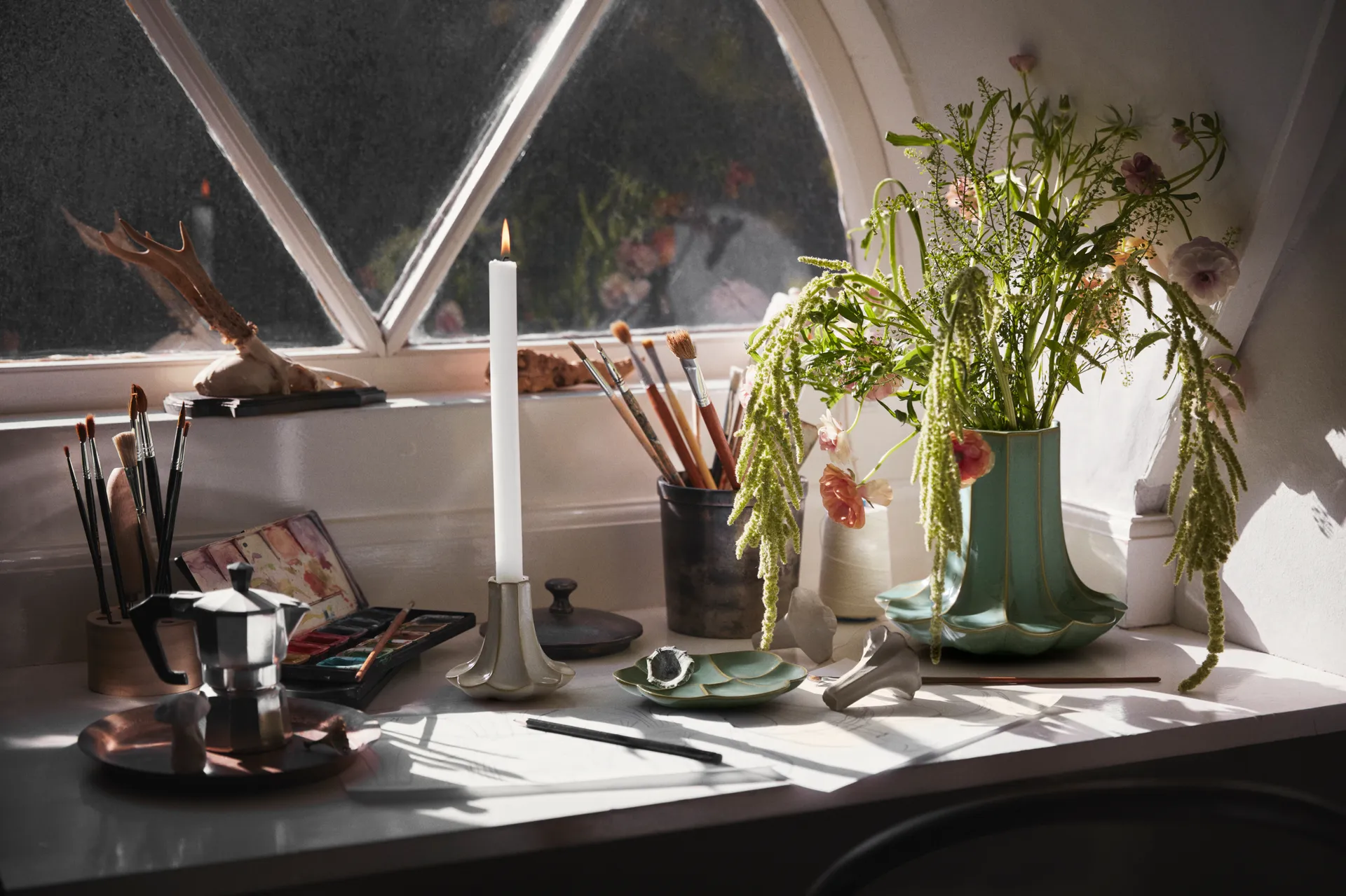 Kantarell schaal, Blauw, Ø14,5 cm Kähler