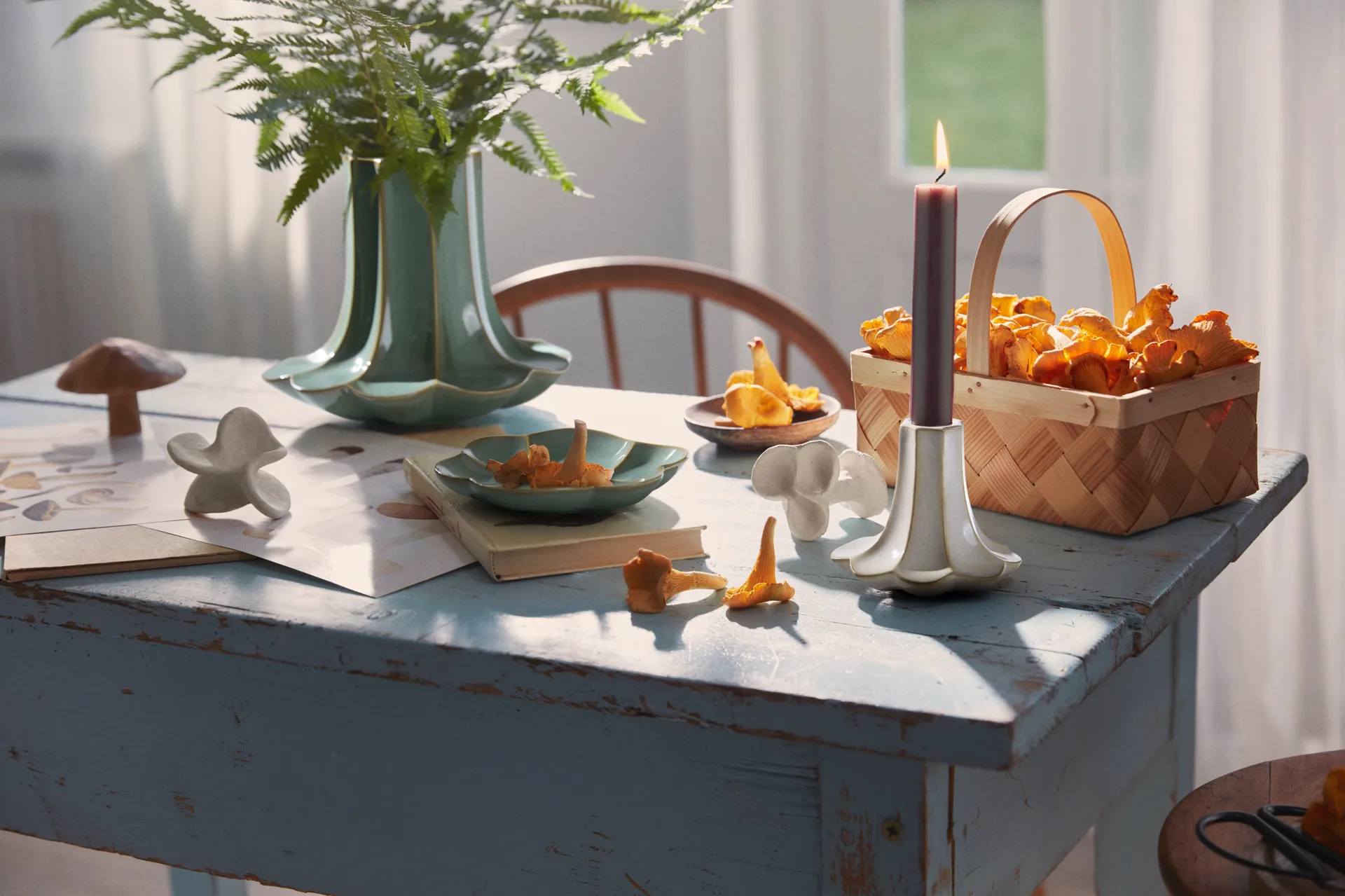 Kantarell vaas, Groen, 20,5 cm Kähler