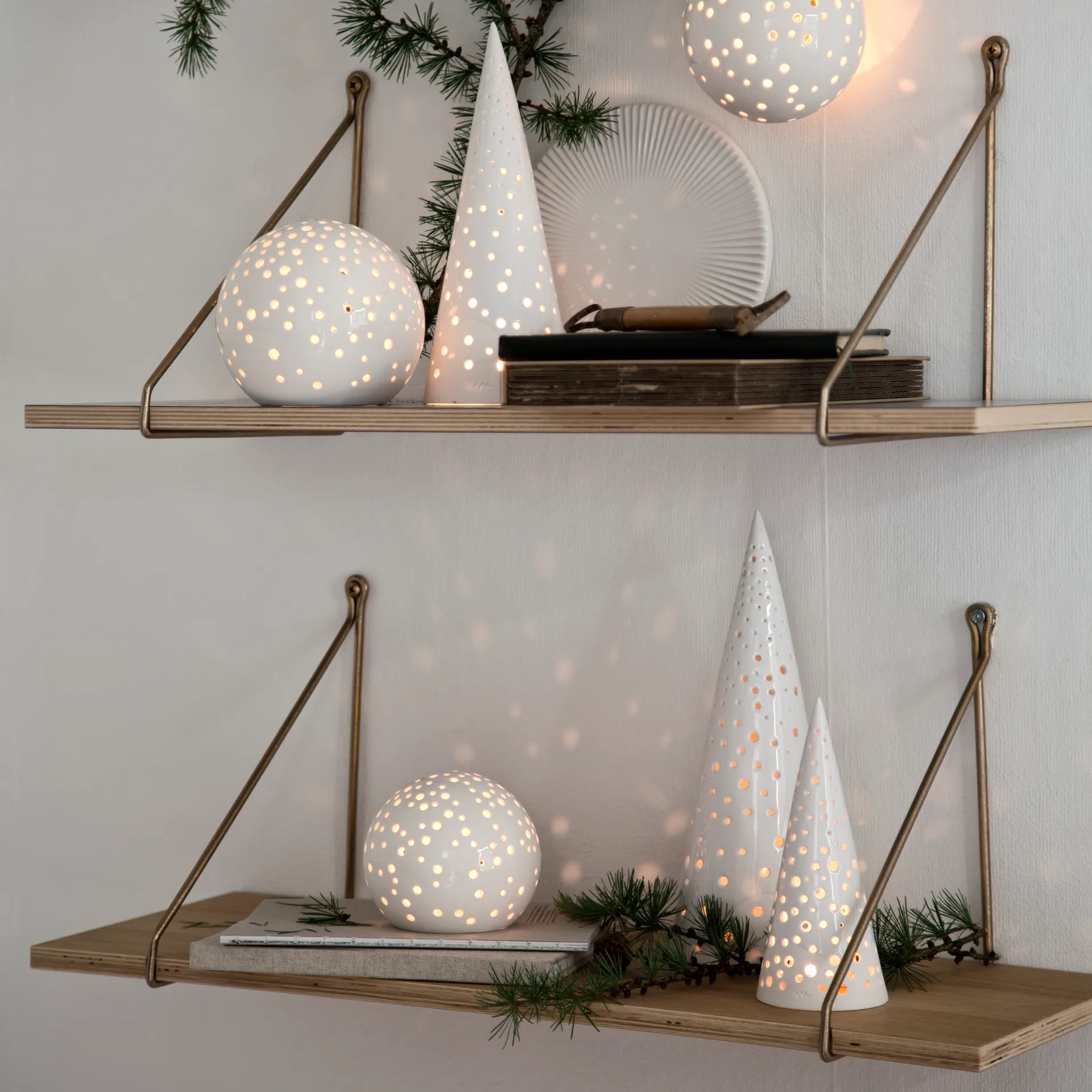 Nobili kandelaar middel, snow white Kähler