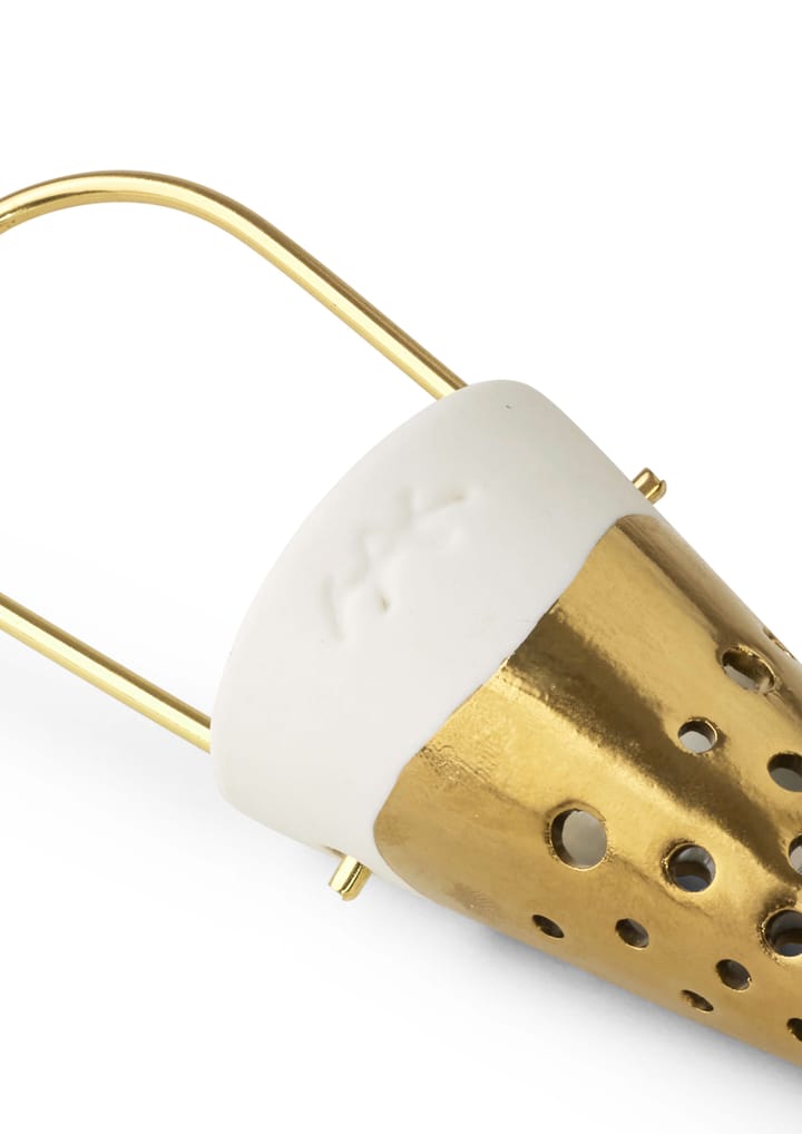 Nobili kersthanger puntzak 15 cm, Goud-wit Kähler