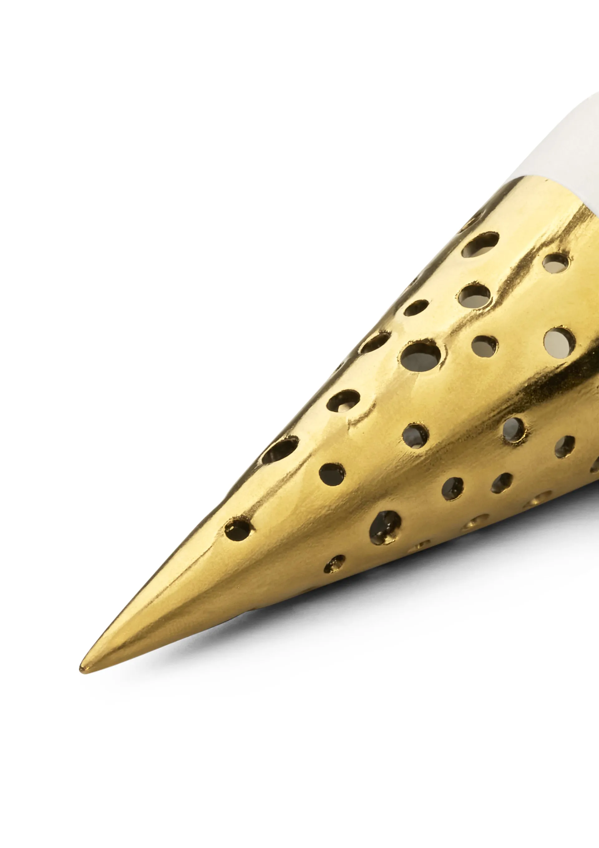 Nobili kersthanger puntzak 15 cm, Goud-wit Kähler