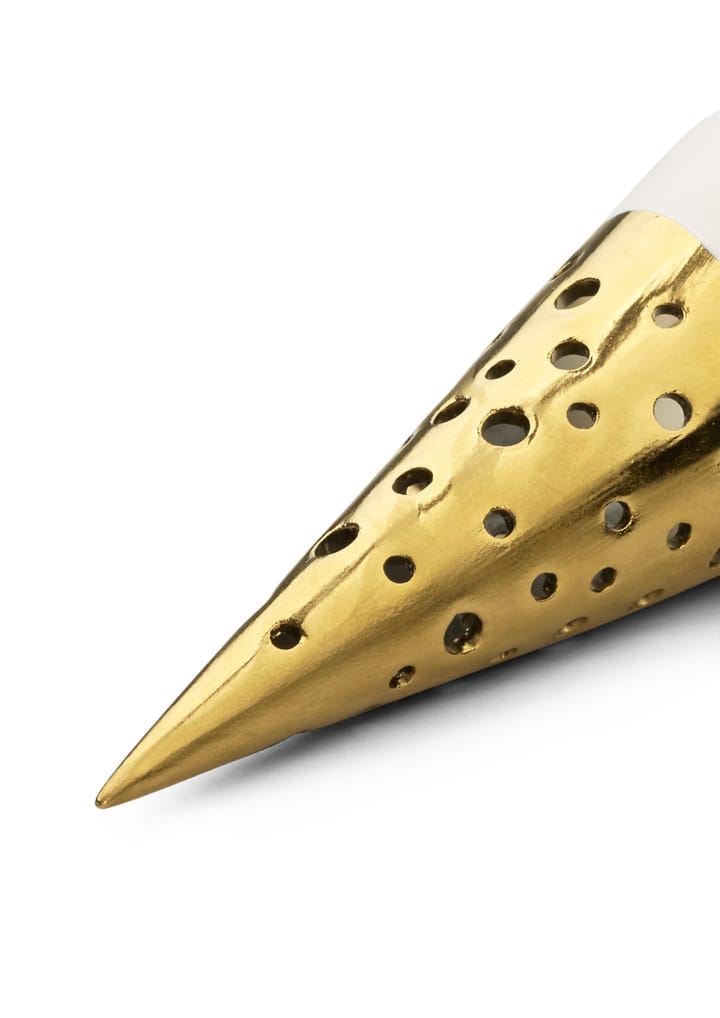 Nobili kersthanger puntzak 15 cm, Goud-wit Kähler