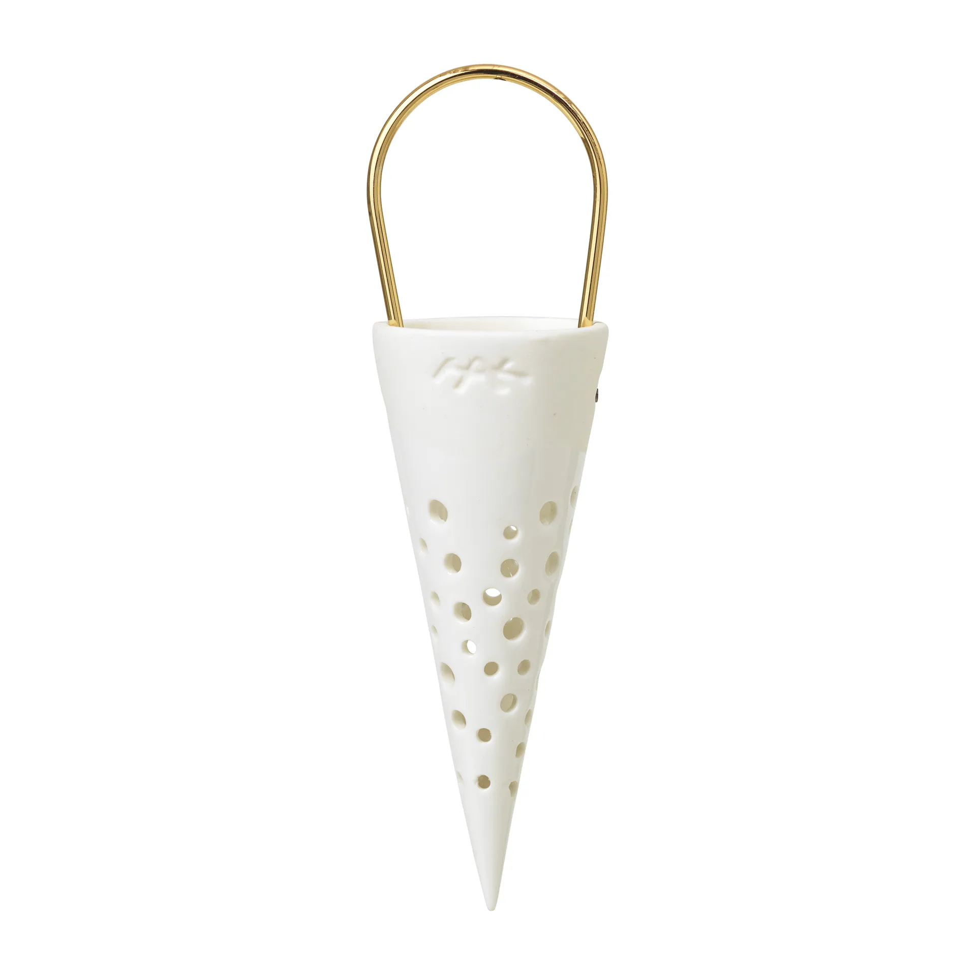 Nobili kersthanger puntzak 15 cm, Wit Kähler