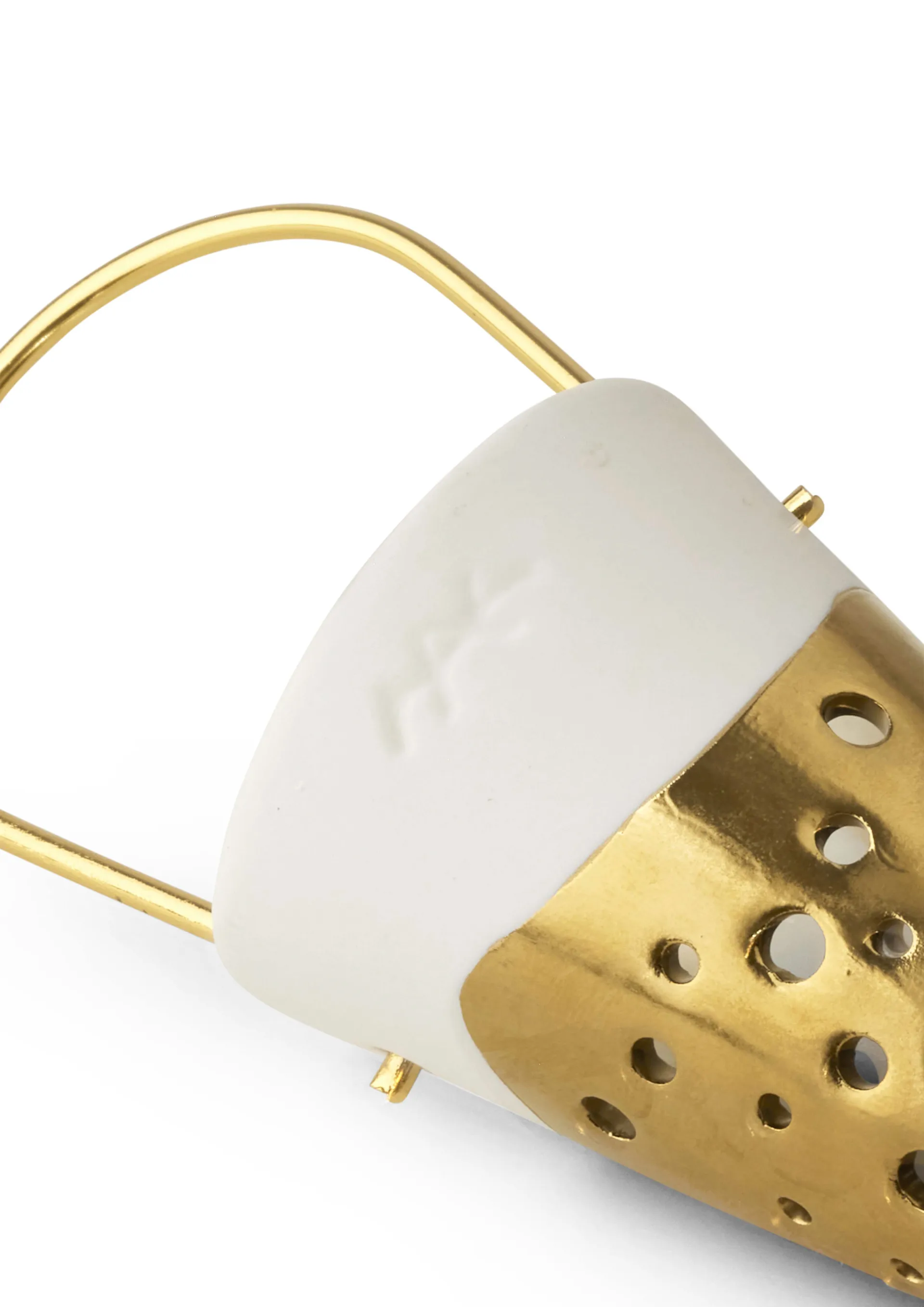 Nobili kersthanger puntzak 18 cm, Goud-wit Kähler