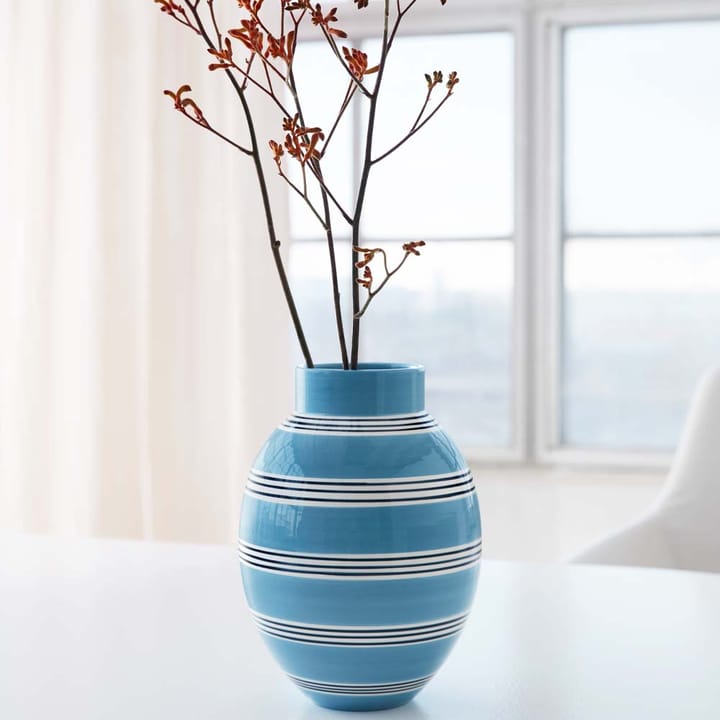 Omaggio Nuovo Vaas, middelblauw, h30 cm Kähler