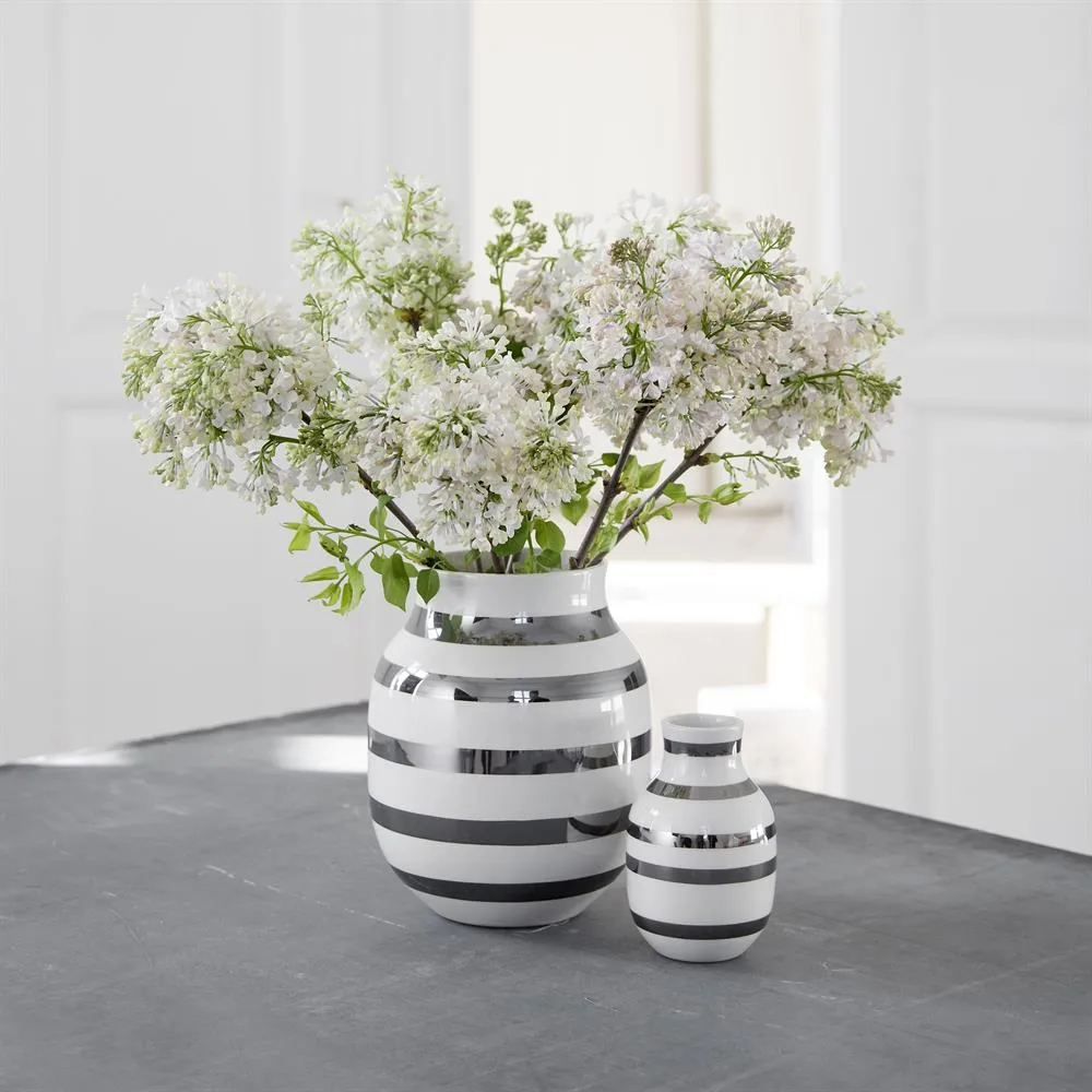 Omaggio vaas zilver, klein Kähler