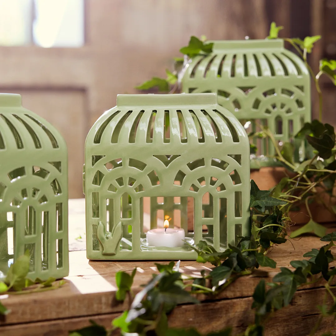 Orangery waxinelichtjeshouder 16 cm, Spring leaf Kähler