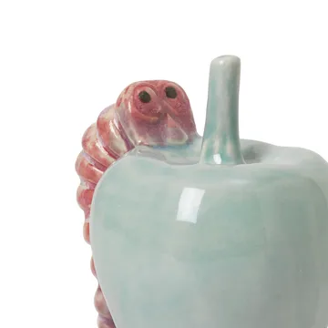 Poppery appel met larvendecoratie - Mint-pink - Kähler