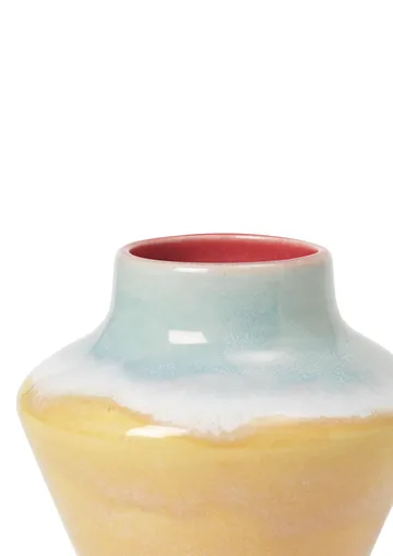 Poppery vaas 12 cm - Pink-mint-geel - Kähler