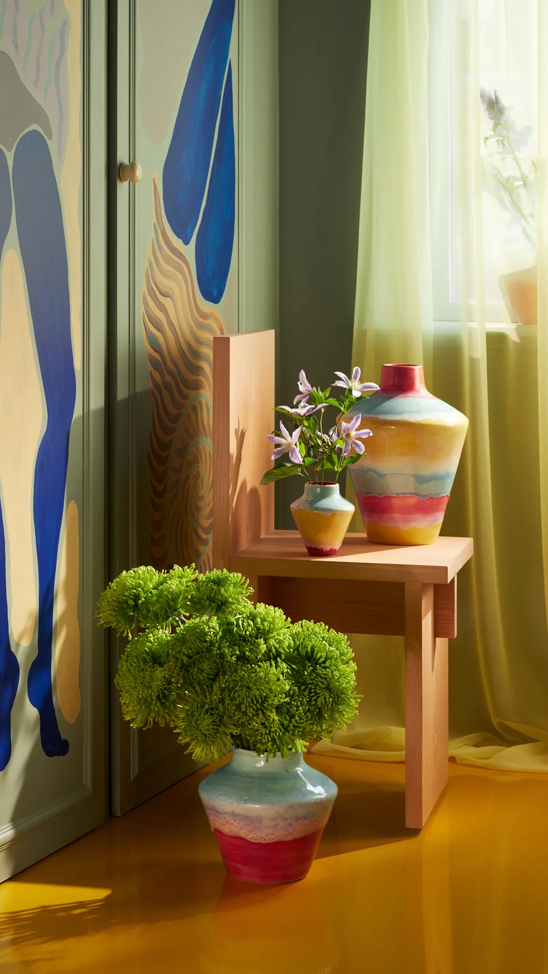 Poppery vaas 20,5 cm, Mint-pink Kähler