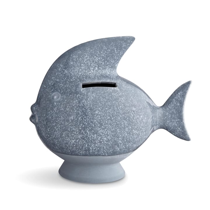 Sparedyr spaarpot vis - grijsblauw - Kähler
