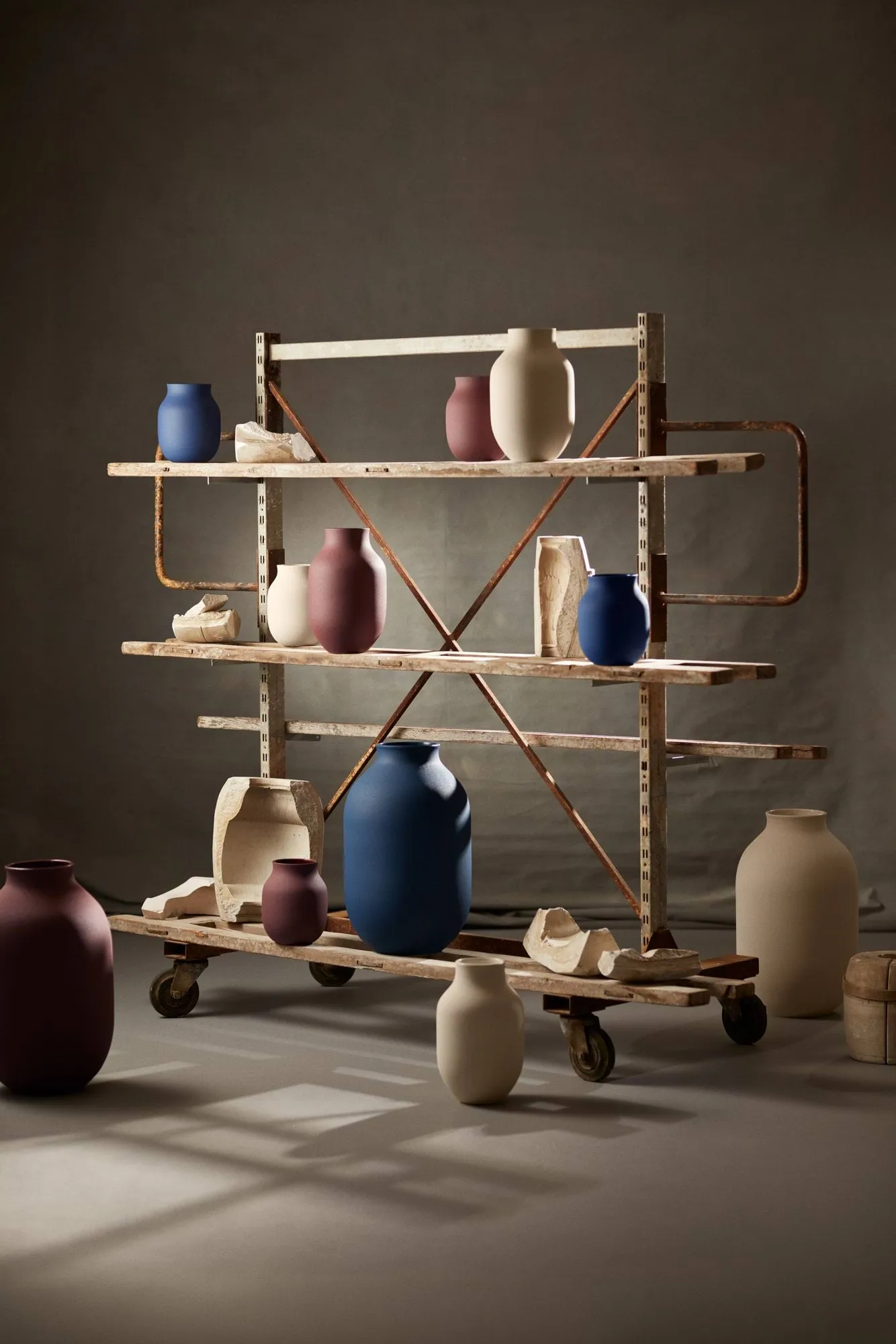 Studio Omaggio vaas, Blauw, 50 cm Kähler