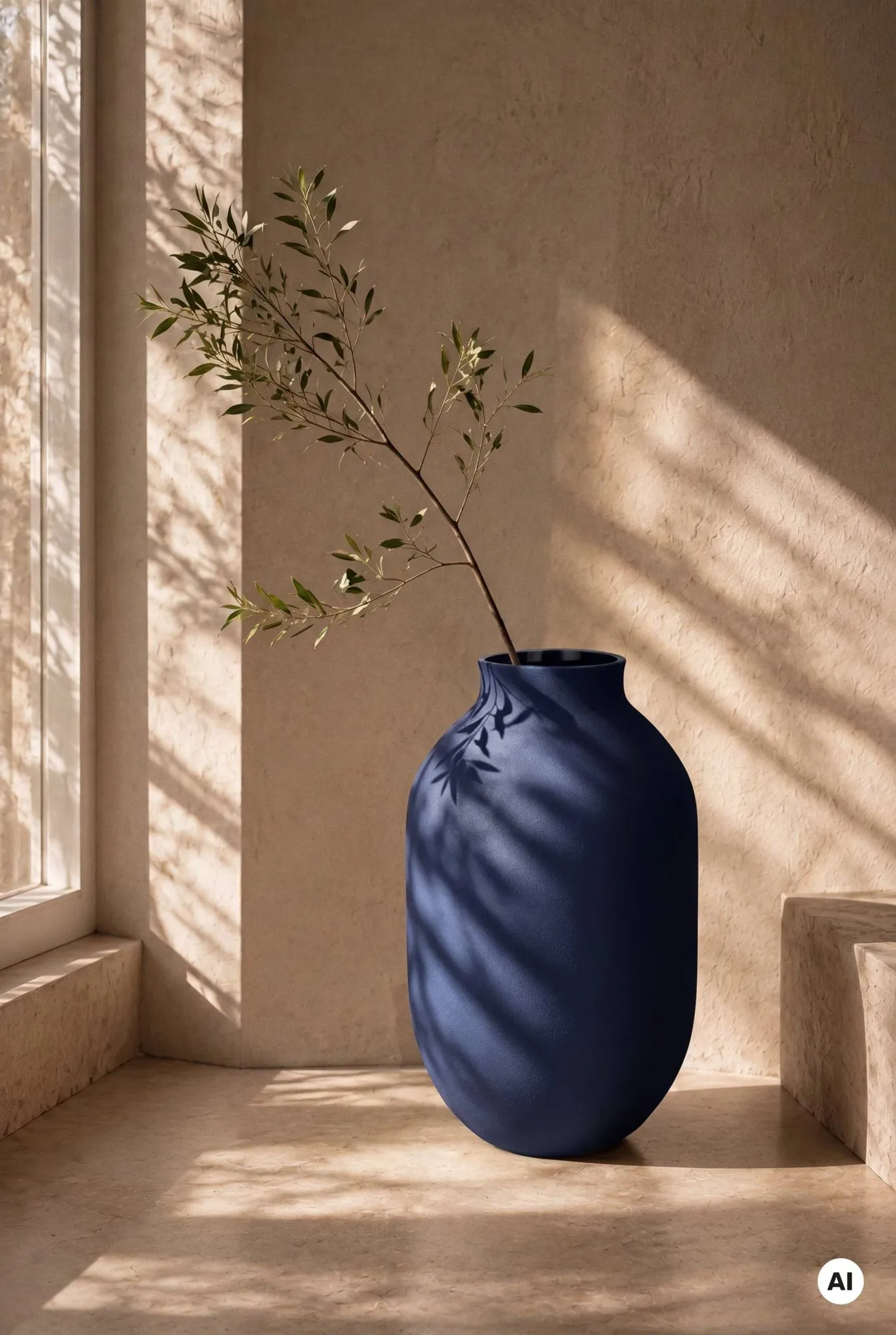 Studio Omaggio vaas, Blauw, 50 cm Kähler