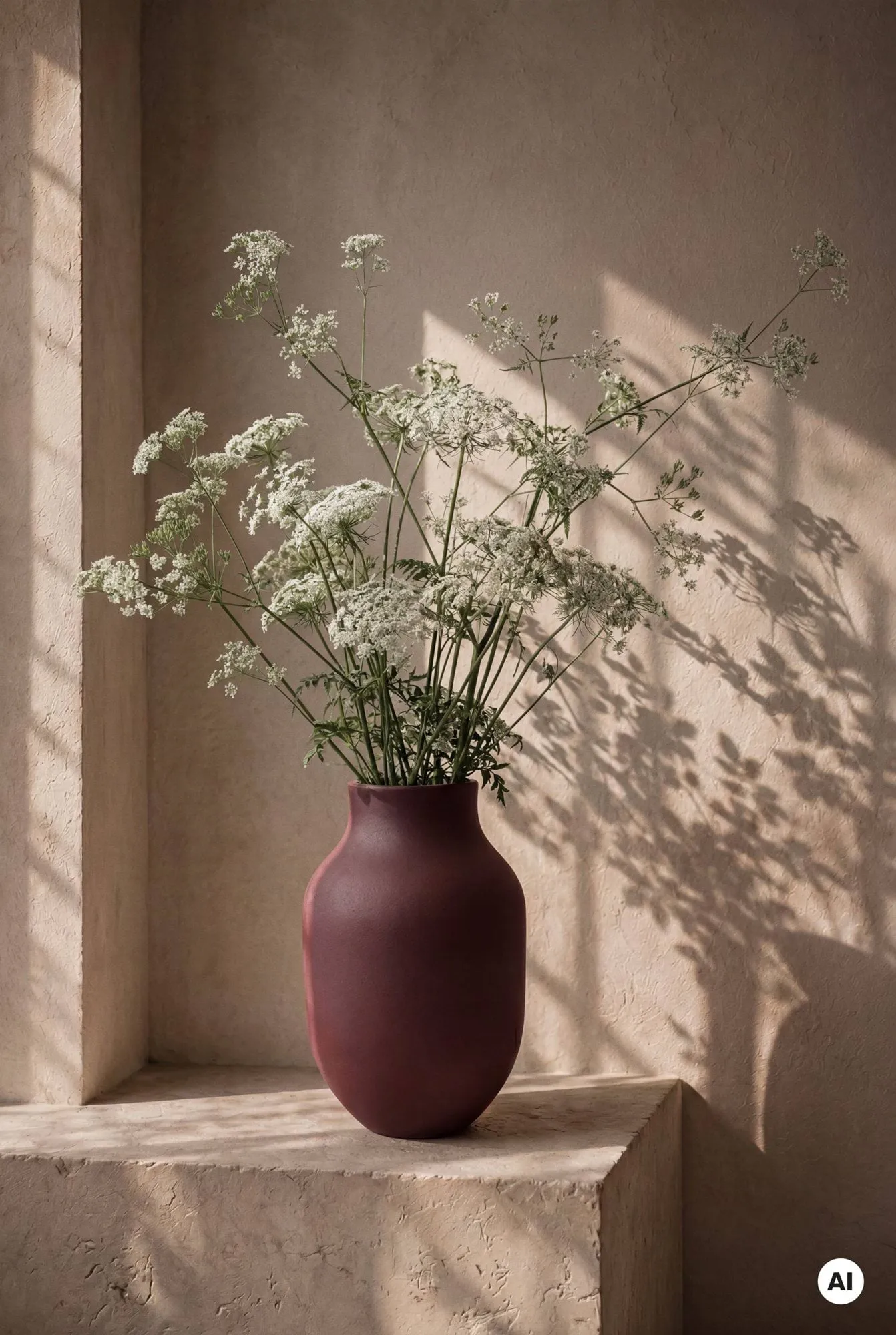 Studio Omaggio vaas, Bordeaux, 31 cm Kähler