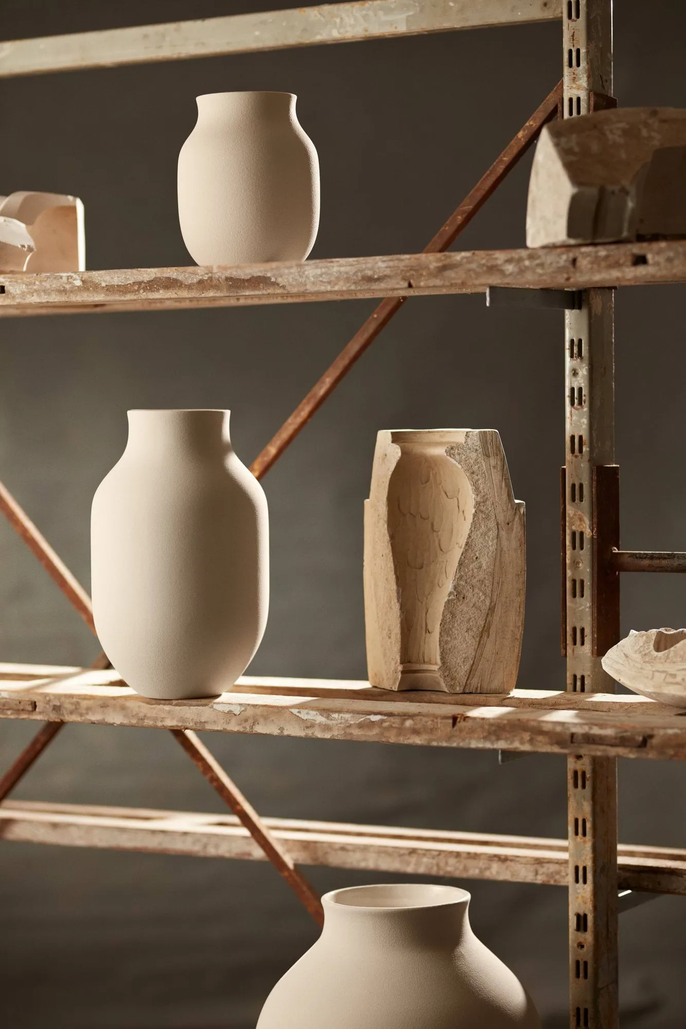 Studio Omaggio vaas, Zand, 20 cm Kähler
