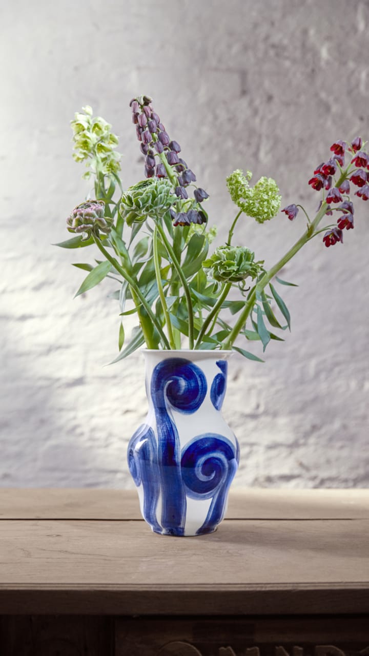 Tulle vaas 22,5 cm, Blauw Kähler