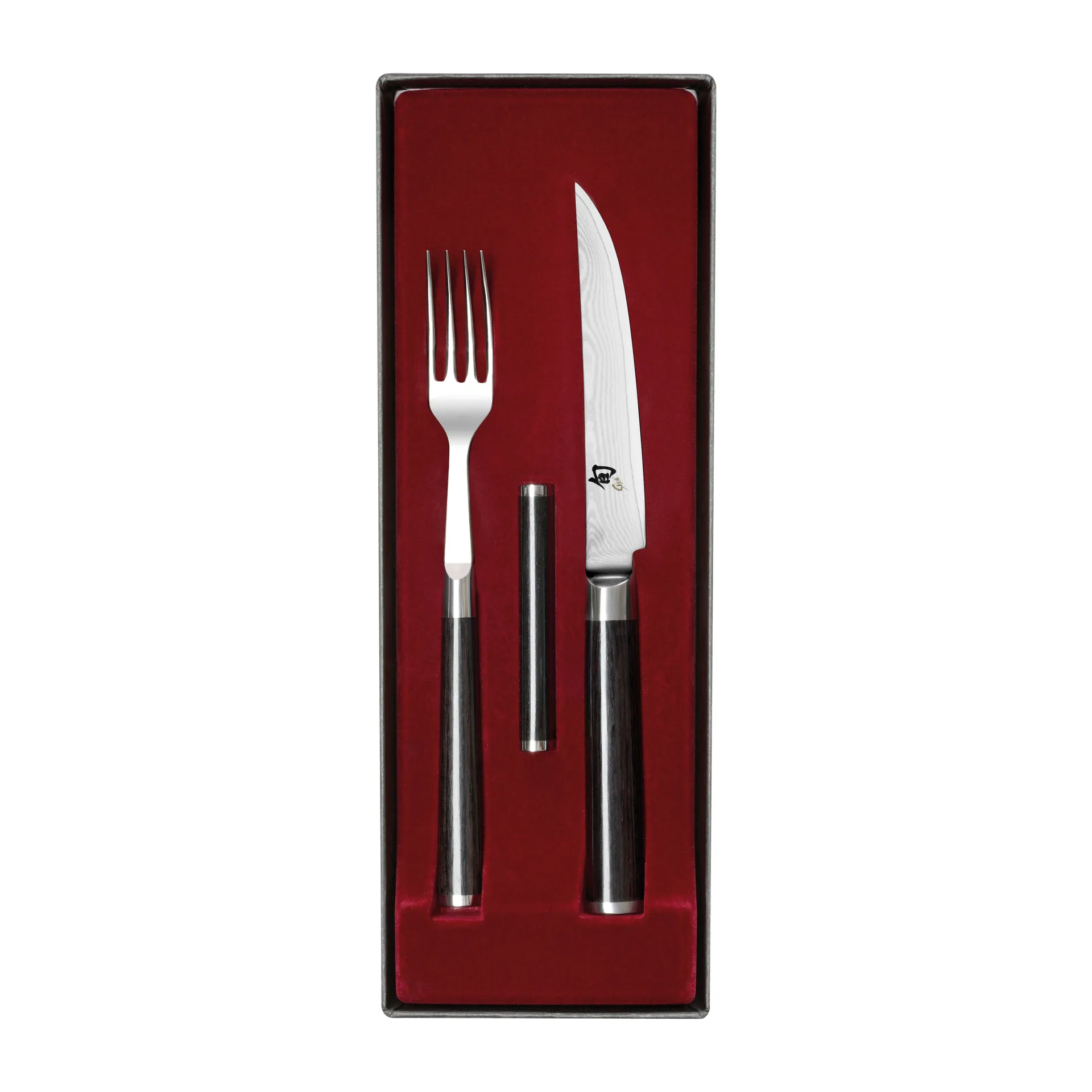 Kai Shun Classic mes & vork set, Chroom-zwart KAI