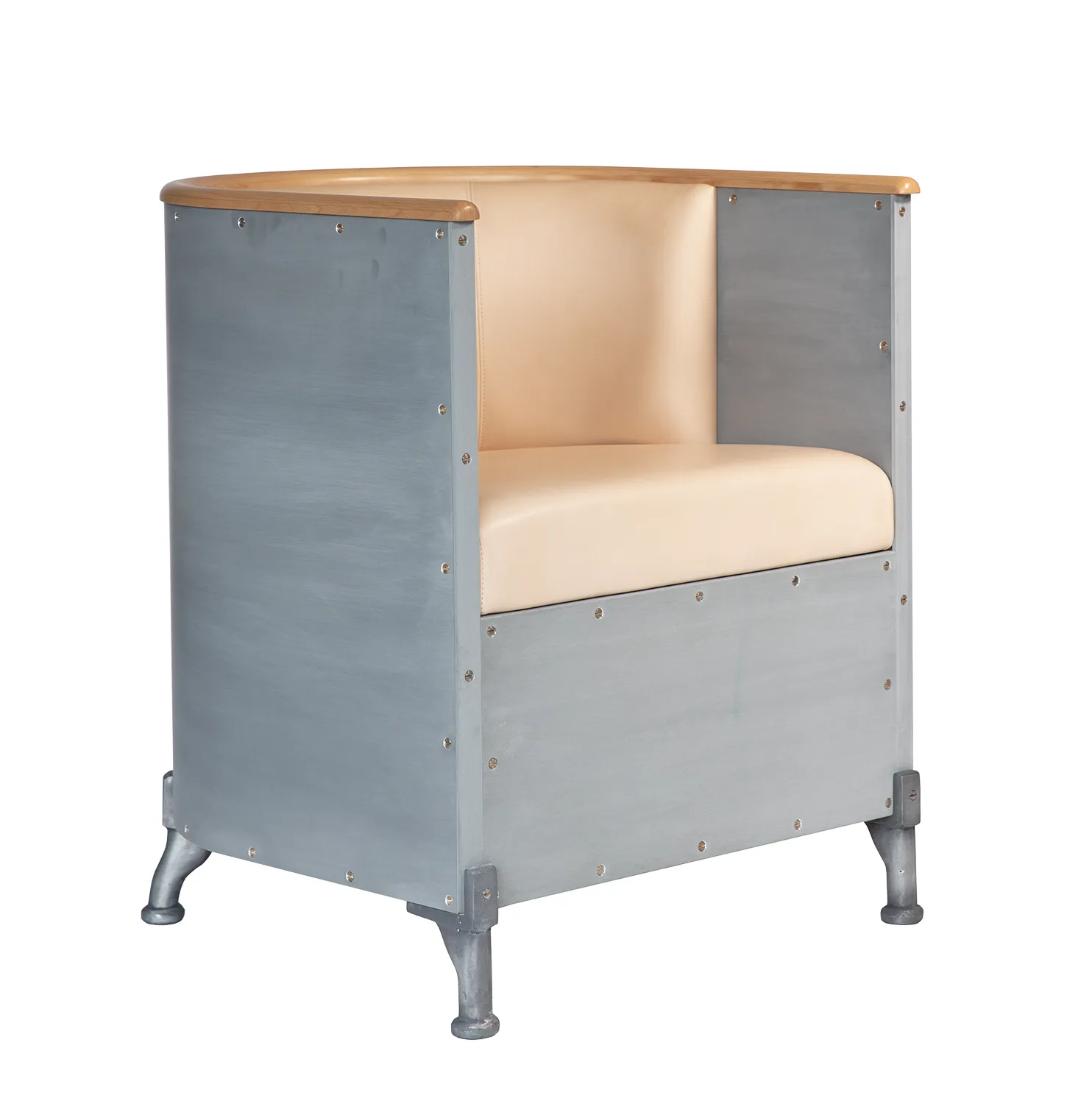 Aluminium Etch fauteuil, Tärnsjö natural-etch aluminium-beech Källemo