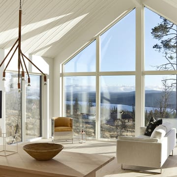 Aluminium fauteuil gepolijst - Leder Tärnsjö natuur-beuk - Källemo