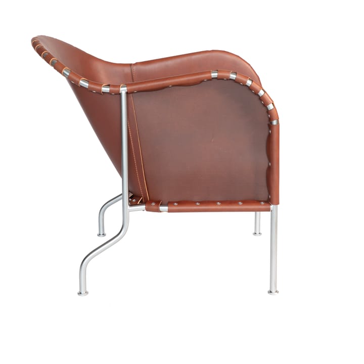 Bruno fauteuil, Leder bruin vintage-mat chroom Källemo