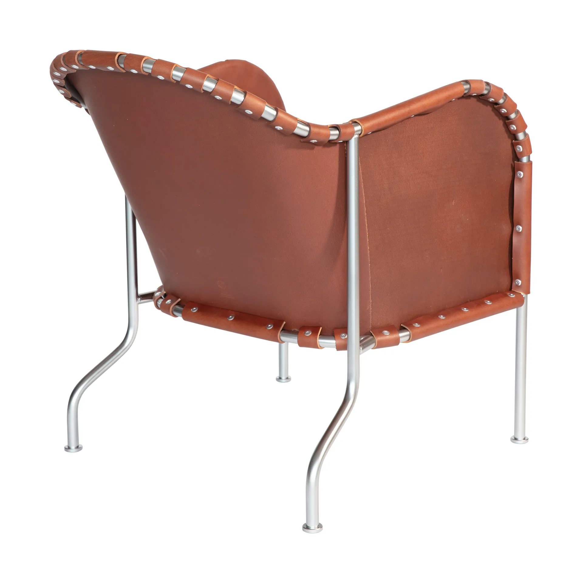 Bruno fauteuil, Leder bruin vintage-mat chroom Källemo