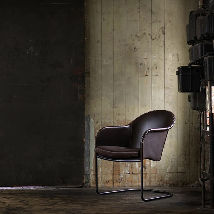 Ingo fauteuil, Cigarrenbruin-mat chroom Källemo