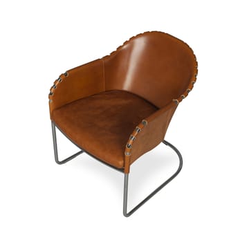 Ingo fauteuil - Cognac-chroom - Källemo