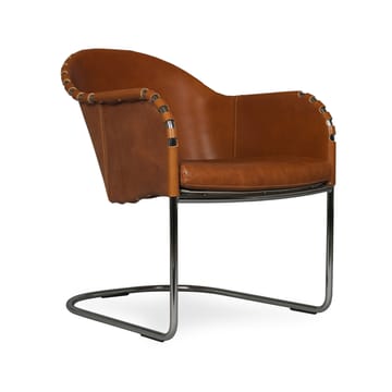 Ingo fauteuil - Cognac-chroom - Källemo