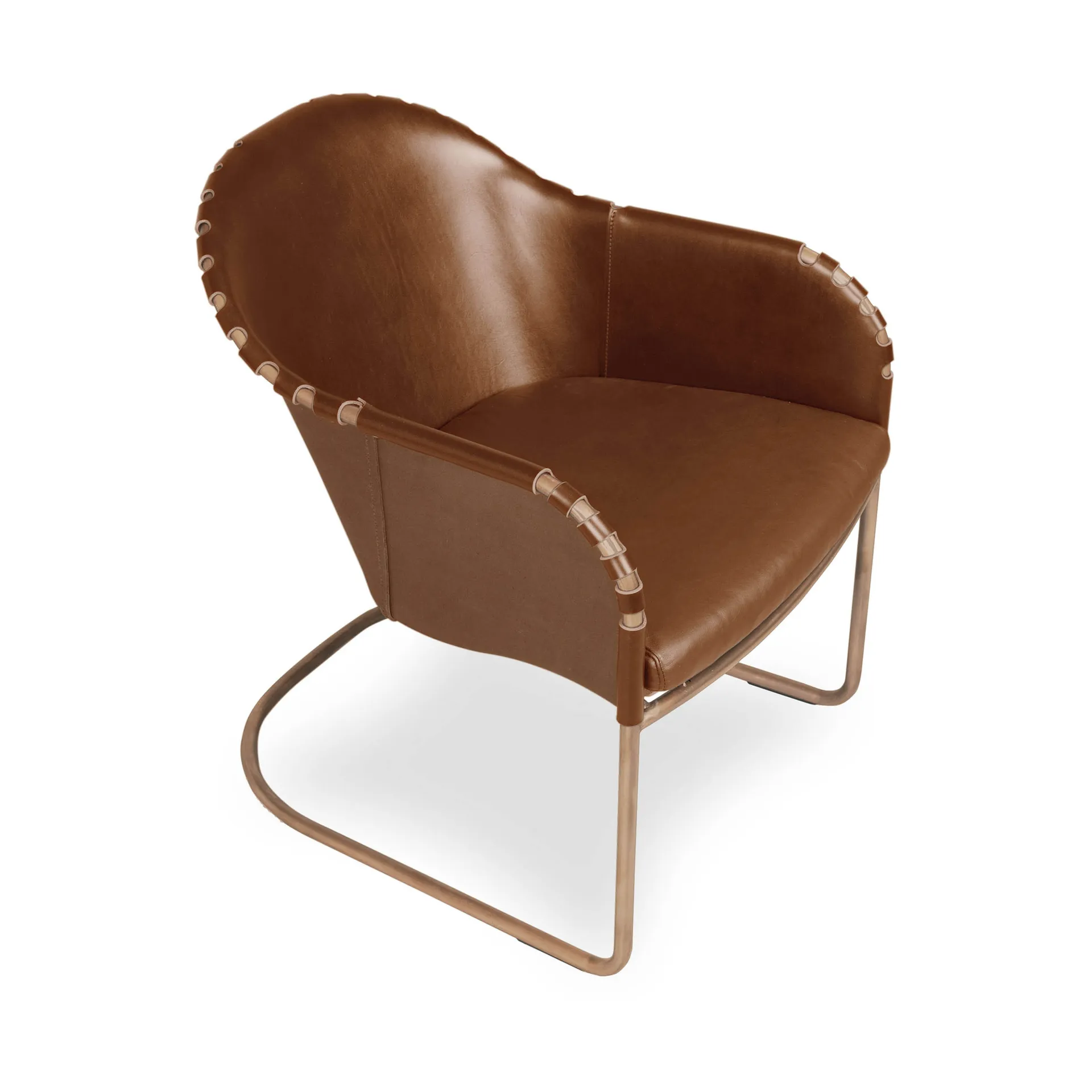 Ingo fauteuil, Cognac-kopergecoat Källemo