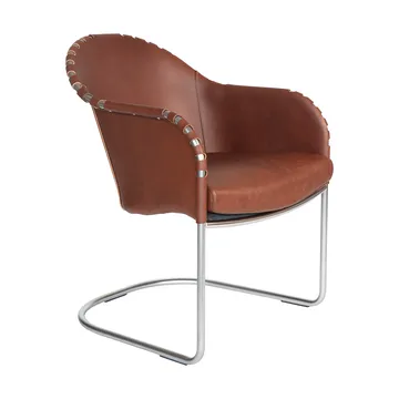 Ingo fauteuil - Cognac-matte chroom - Källemo