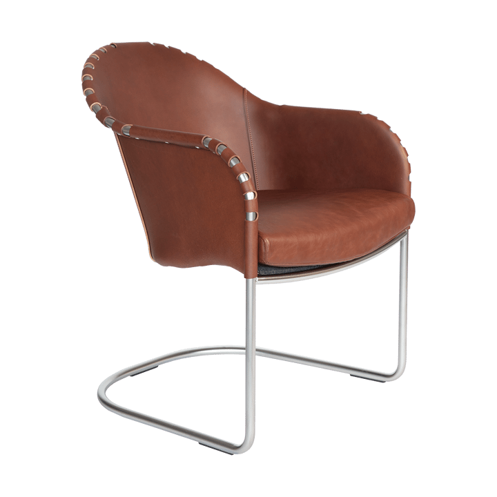 Ingo fauteuil - Cognac-matte chroom - Källemo