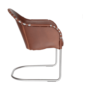 Ingo fauteuil - Cognac-matte chroom - Källemo
