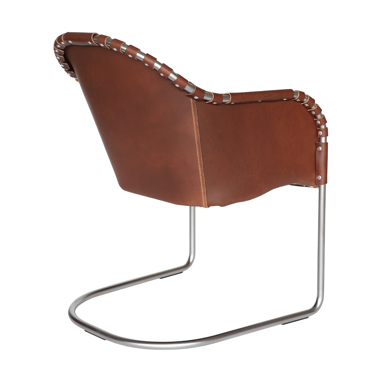 Ingo fauteuil, Cognac-matte chroom Källemo