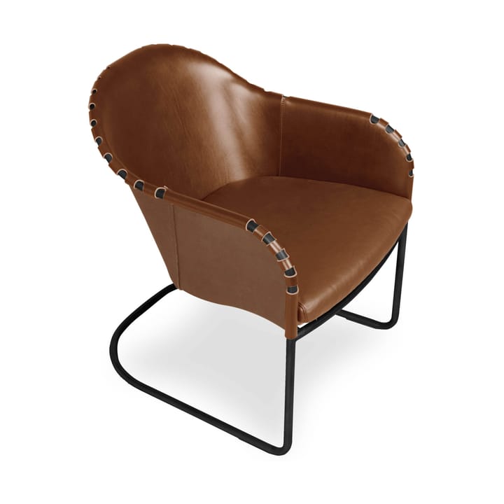 Ingo fauteuil - Cognac-zwartgeoxideerd - Källemo