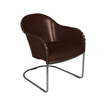 Ingo fauteuil - Sigarenbruin-chroom - Källemo