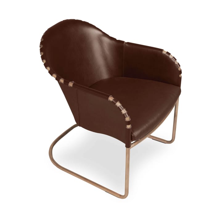 Ingo fauteuil - Sigarenbruin-messingbehandeld - Källemo