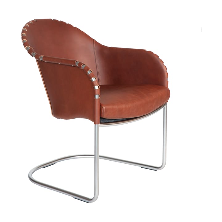 Ingo V.I.P fauteuil - Leder bruin vintage-mat chroom - Källemo