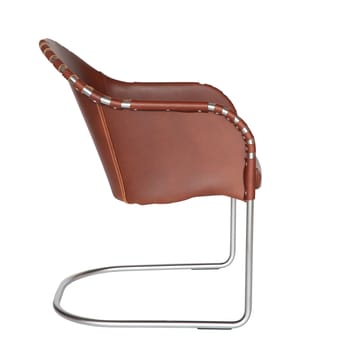 Ingo V.I.P fauteuil - Leder bruin vintage-mat chroom - Källemo