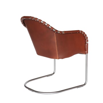 Ingo V.I.P fauteuil - Leder bruin vintage-mat chroom - Källemo