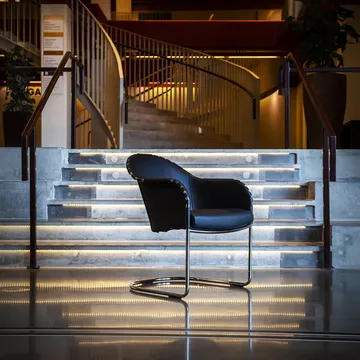 Ingo V.I.P fauteuil - Zwart 9110-chroom - Källemo