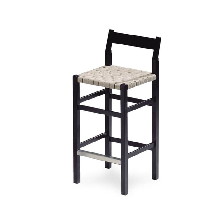 Schablon barkruk - Zadelriem naturel-zwart frame - Källemo