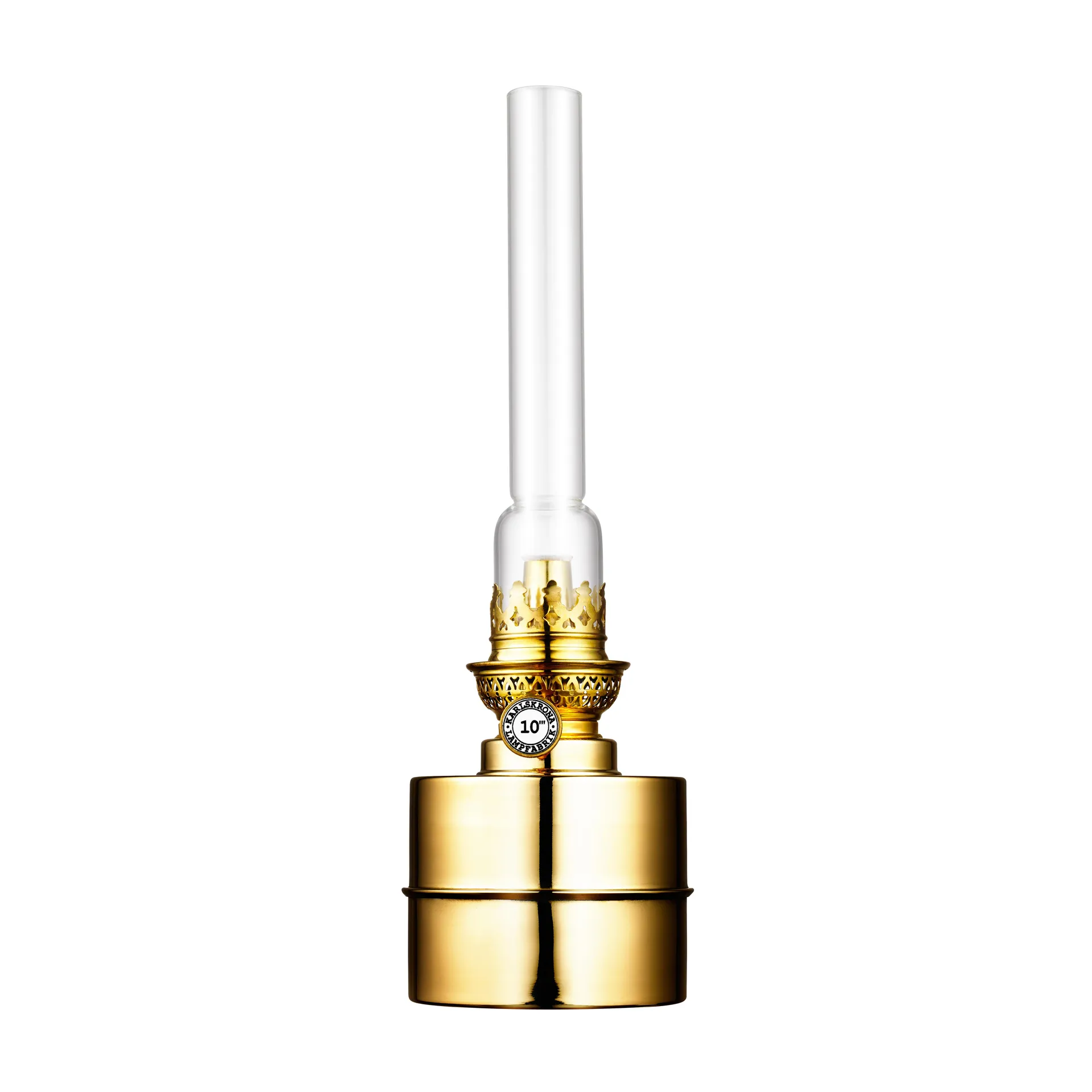 Flaggskär parrafine-lamp, messing Karlskrona Lampfabrik