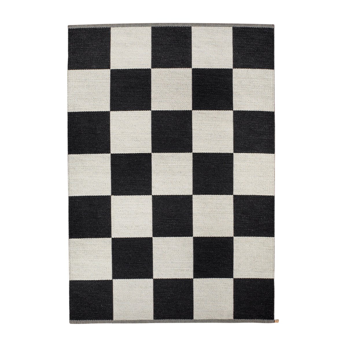 Kasthall Checkerboard Icon vloerkleed 165x240 cm Midnight black