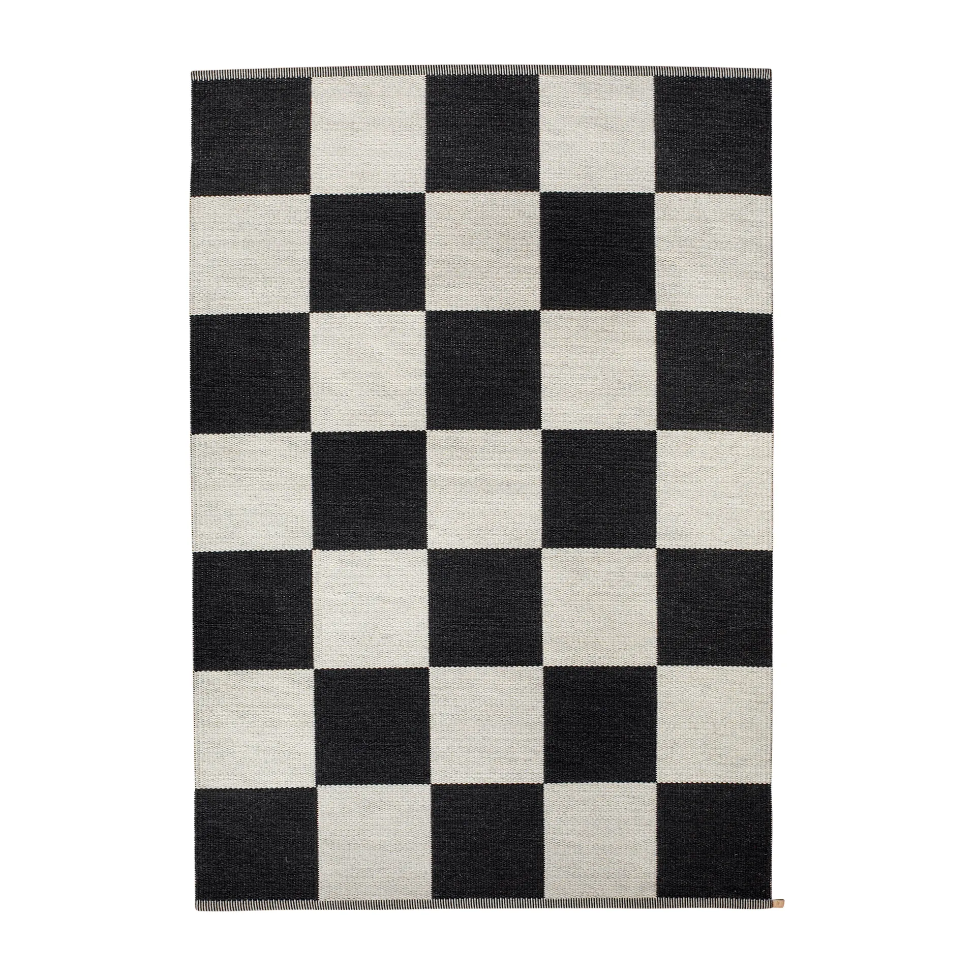 Checkerboard Icon vloerkleed 200x300 cm, Midnight black Kasthall