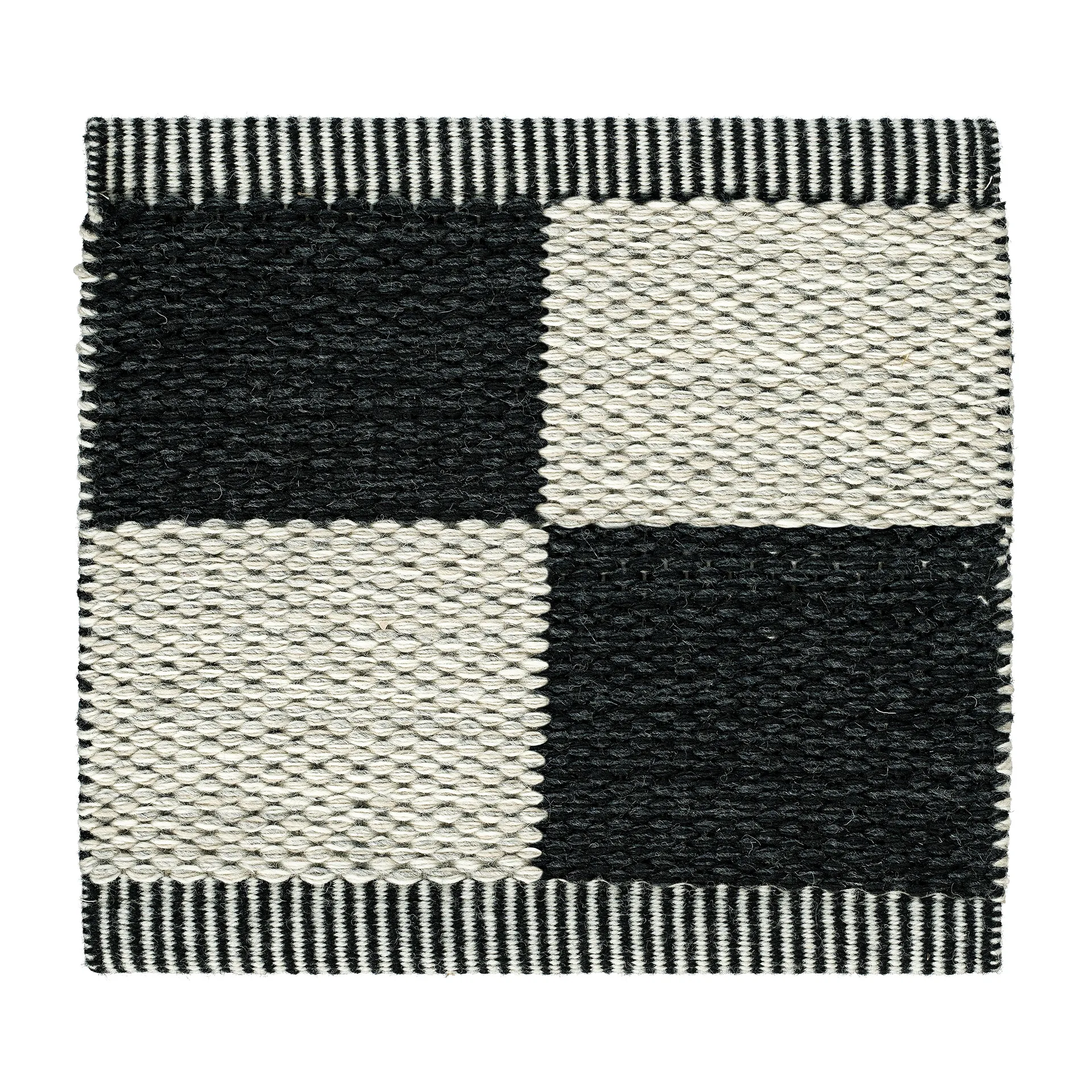 Checkerboard Icon vloerkleed 200x300 cm, Midnight black Kasthall