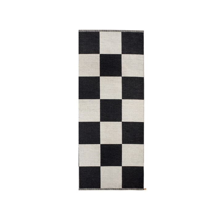 Checkerboard Icon vloerkleed 85x200 cm - Midnight black - Kasthall
